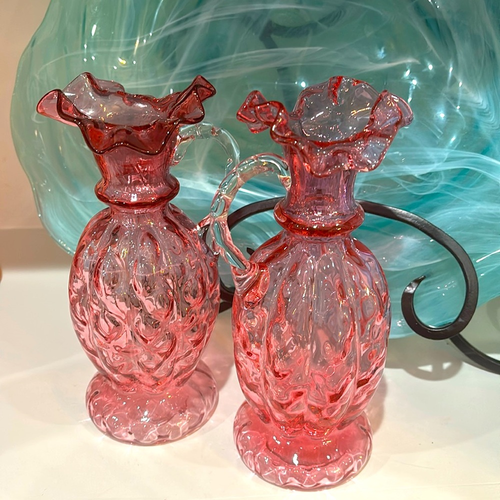 Set a vintage art glass